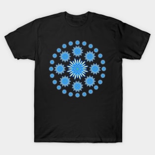 Blue Flower Circle T-Shirt